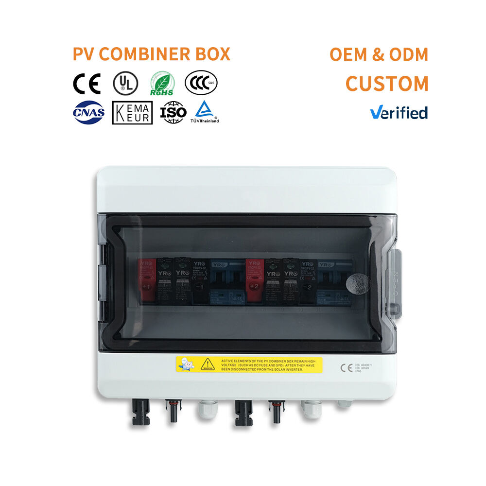 Custom 4 Input 1 Output DC 1000V Solar PV Combiner Box with Monitoring Waterproof IP65 Enclosure for Dustproof Outdoor Use