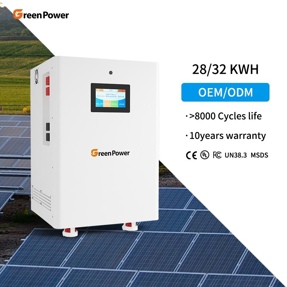 GreenPower IP20 New Energy Solar System Lithium Ion Battery 51.2V Lifepo4 Battery 560Ah 628Ah 28kWh 32kWh Home Solar Battery