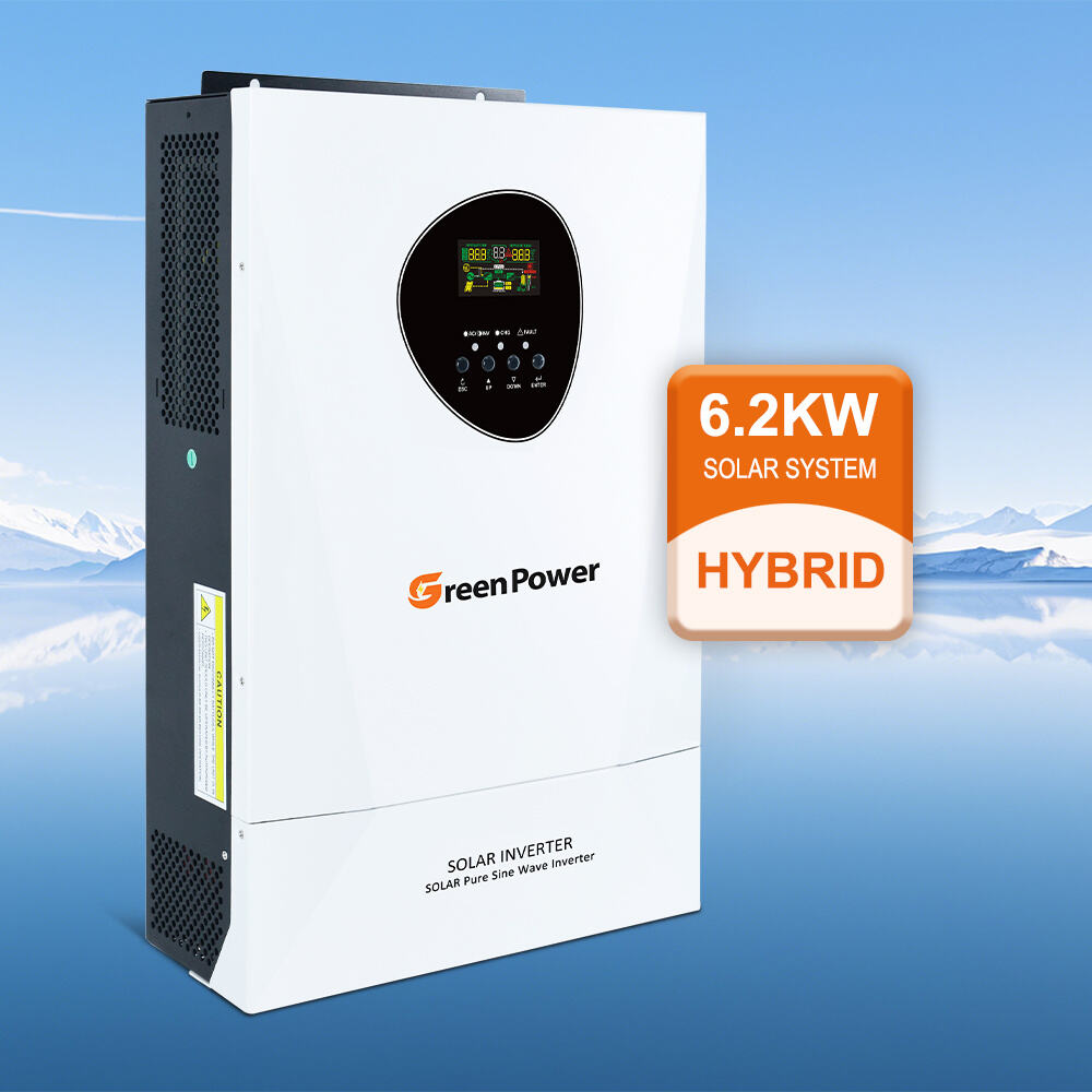 GreenPower EU Stock 6.2KW Dual Output 6200VA Solar Power Inverter MPPT Control 48V 6.2KW Solar Inverter Hybrid