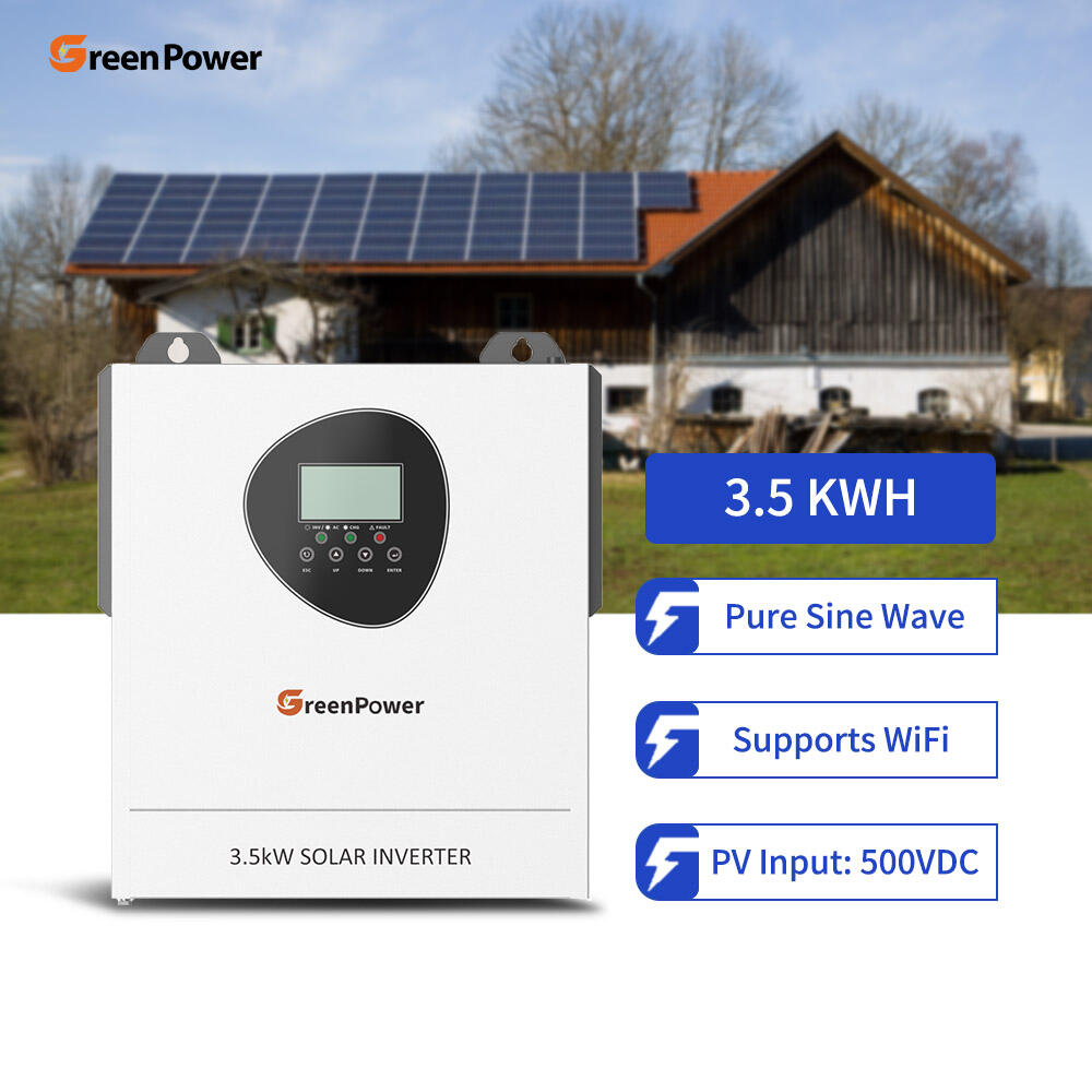 GreenPower Custom OEM ODM Mataas na Kalidad Off Grid Solar Inverter 3.5kw 3500W 3.5Kva Single Phase Solar Inverter Set para sa tahanan
