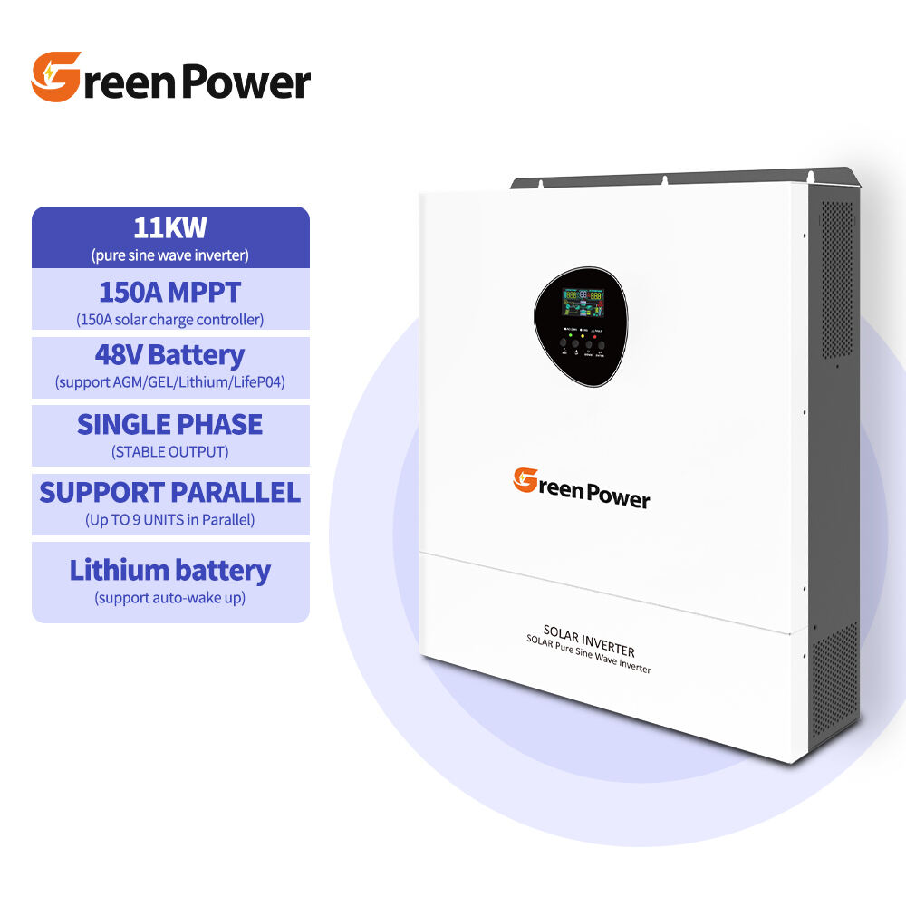 11kw Off Grid Solar Hybrid Inverter 48vdc 11000w Single Phase