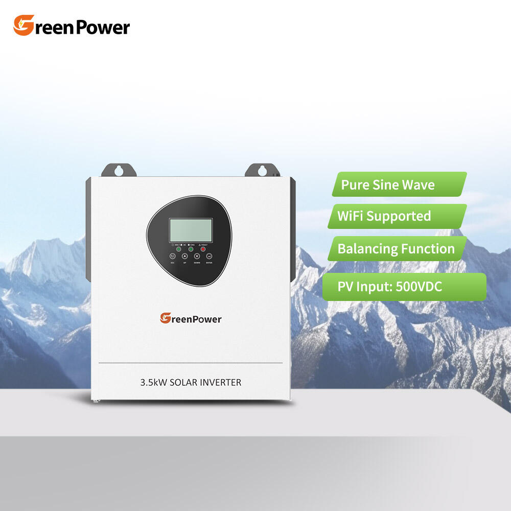 GreenPower OEM ODM Колдонуучу Тандалмалуу Акылдуу Күн Инвертери 3.5Квт 3500Вт MPPT Менен 220В 230В Бир Фазалуу Күн Инвертери WIFI Менен