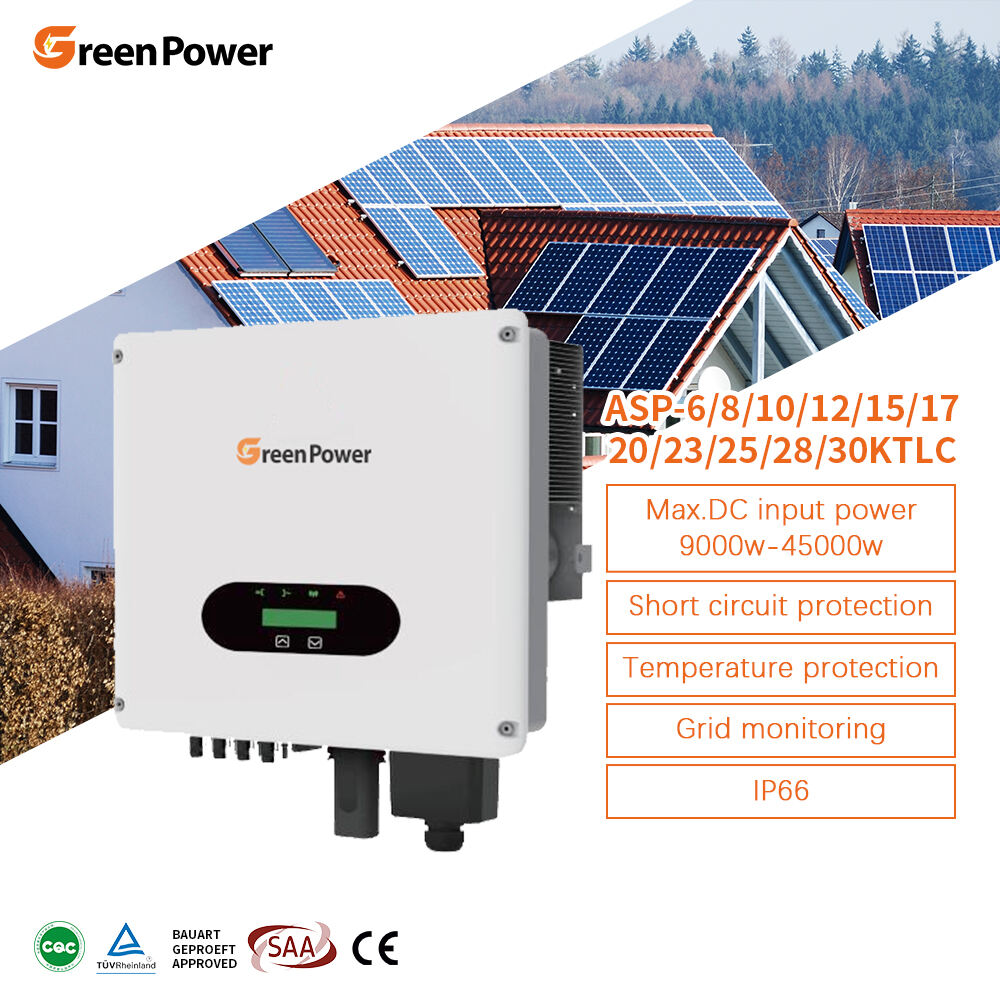 GreenPower IP66 28kw on Grid Three Phase Dual MPPT Solar Power Inverter