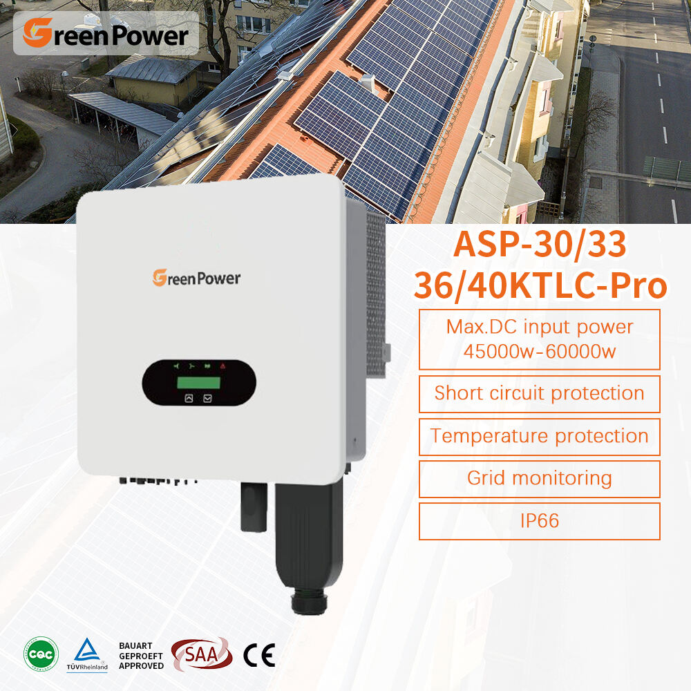 GreenPower IP66 40KW Three Phase Multi MPPT On Grid Solar Inverter