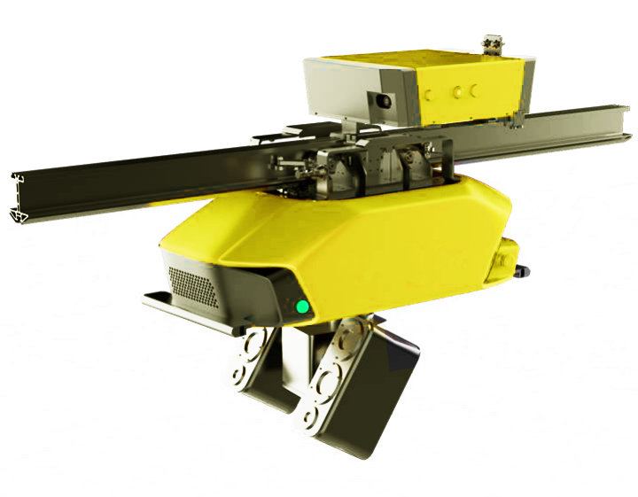 Rail mounted explosion-proof inspection robot