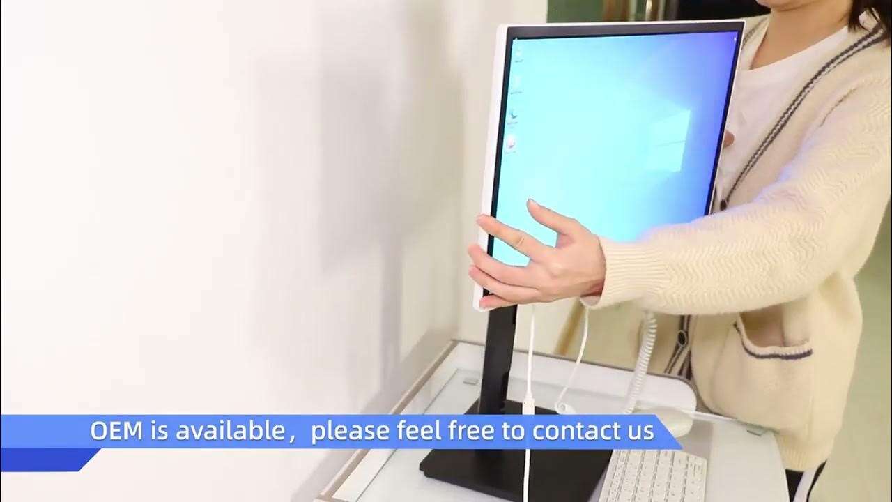 Thiết bị quan sát thông minh miệng 19 inch đi kèm xe di động với chuột và bàn phím không dây