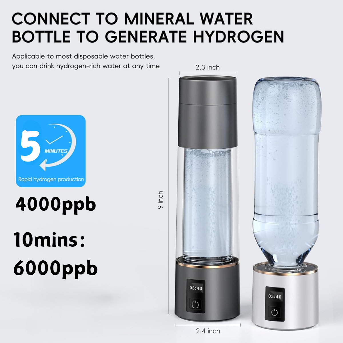 Filtración de alta eficiencia, purifica el agua mientras genera hidrógeno