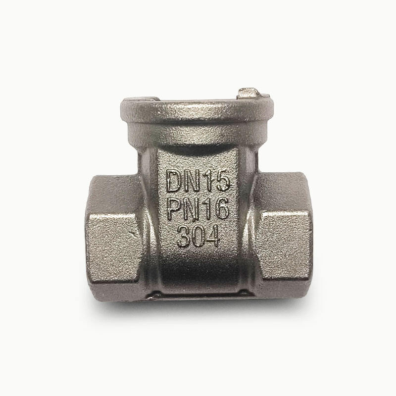 304 stainless steel internal thread swing check valve horizontal check valve high temperature resistant one way valve accessories DN15, 25, 50, 65, 80 can be customized can be processed worldwide