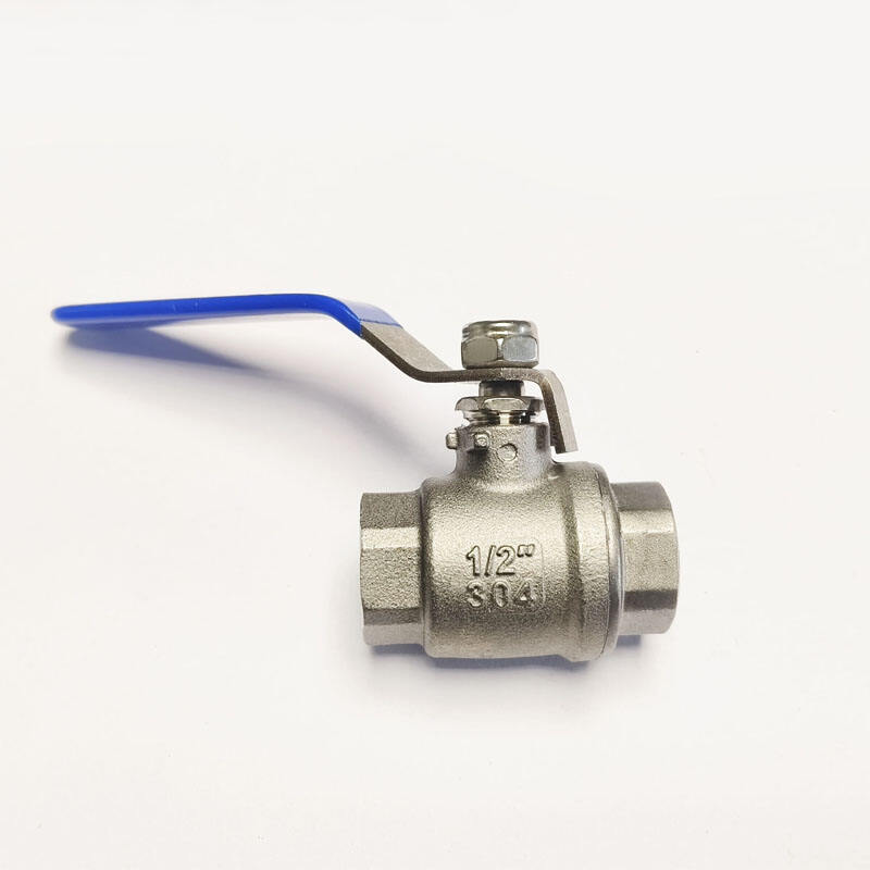 Präzisionsguss aus Edelstahl 304, zweiteiliges Kugelventil, Hochtemperaturbeständigkeit, Chip mit Gewinde innen, Vollzapfenventil-Schalter, Hochgenaue Gusswasserrohrleitungsteile für HVAC-Ventilanschlüsse, Edelstahl-Gussteile
