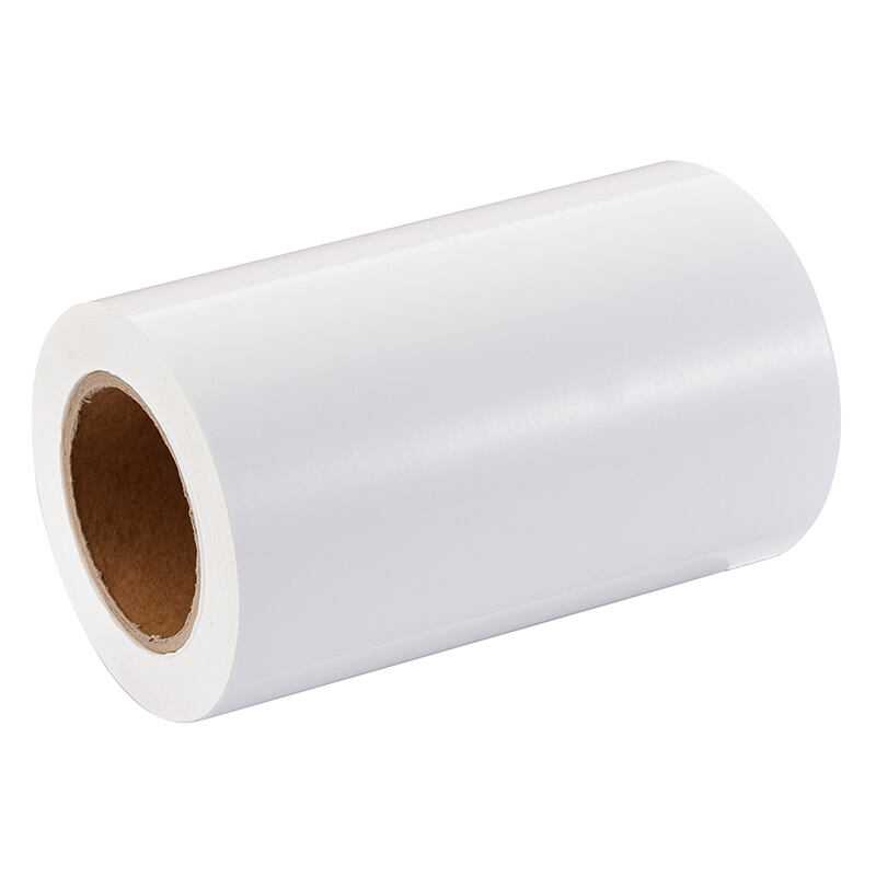 Glänzendes weißes PET-Etikett