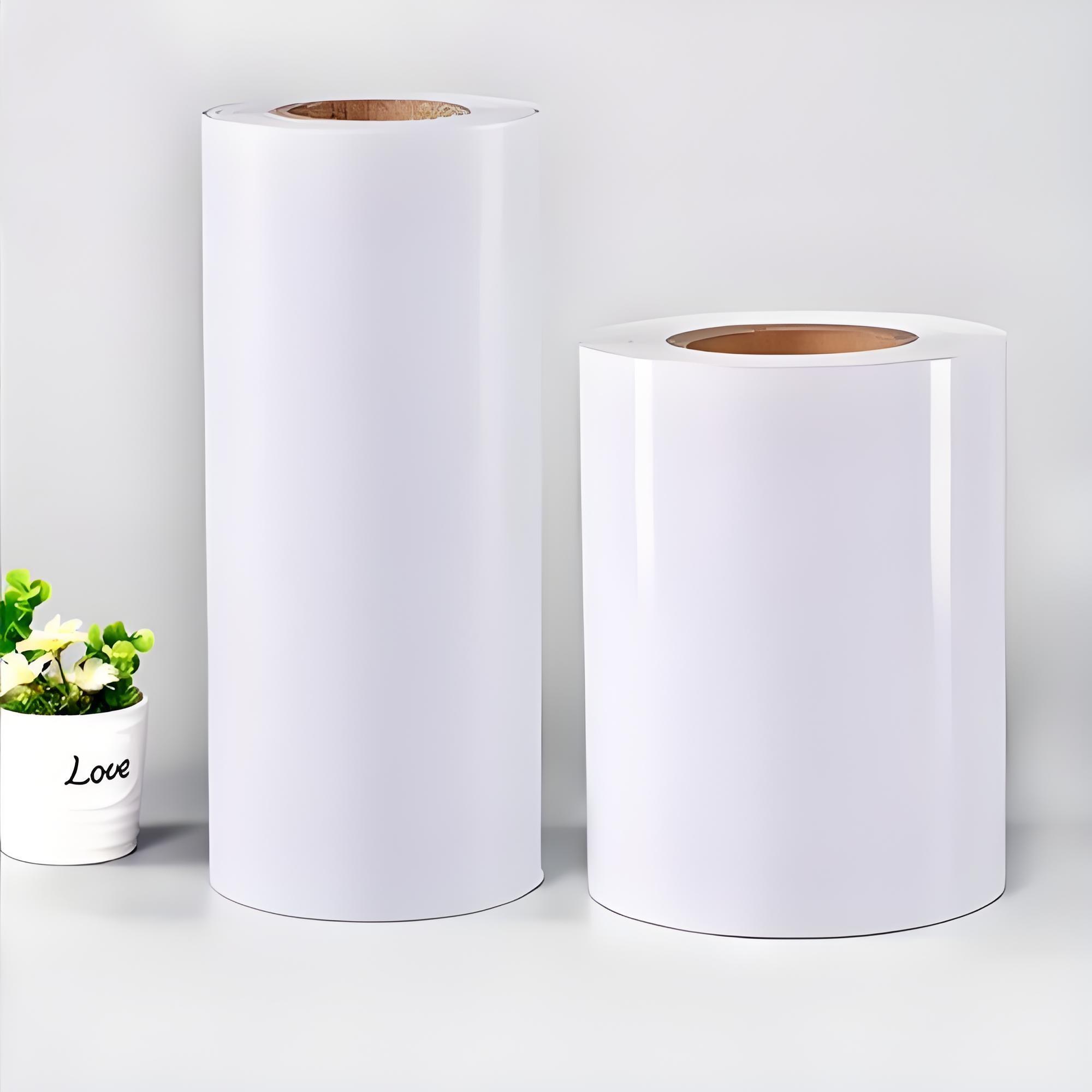 Glänzendes weißes PVC-Etikett