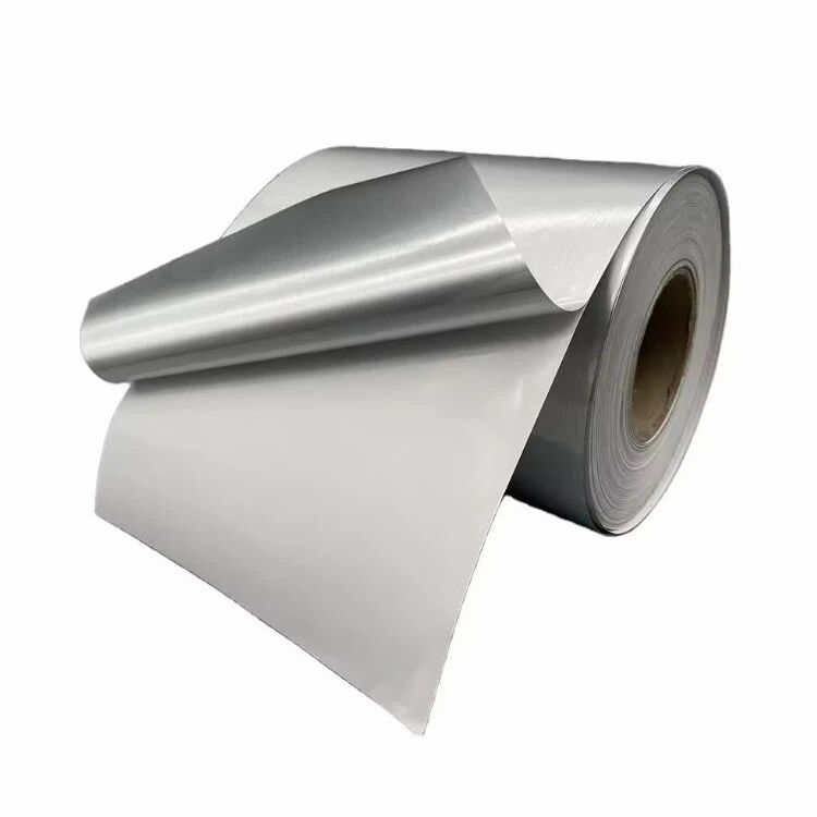 Glänzendes Silberetikett