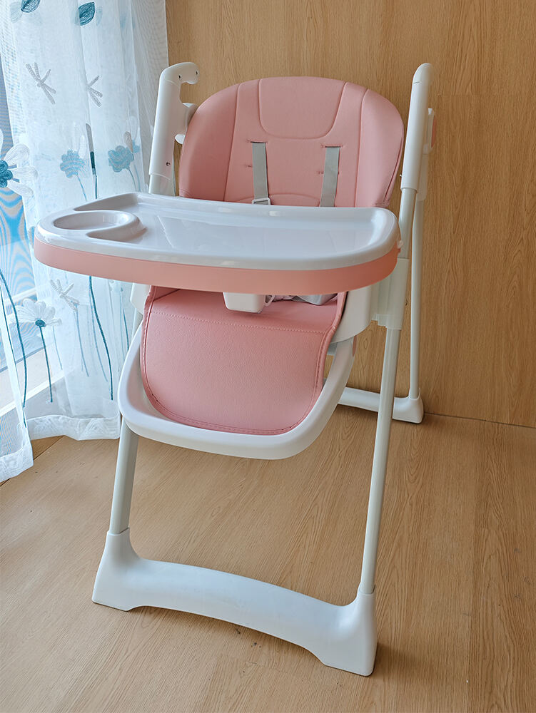 New Design  Adjustable Plastic Feeding Chair For Baby Plastic Baby Highchair Wtih Cushion