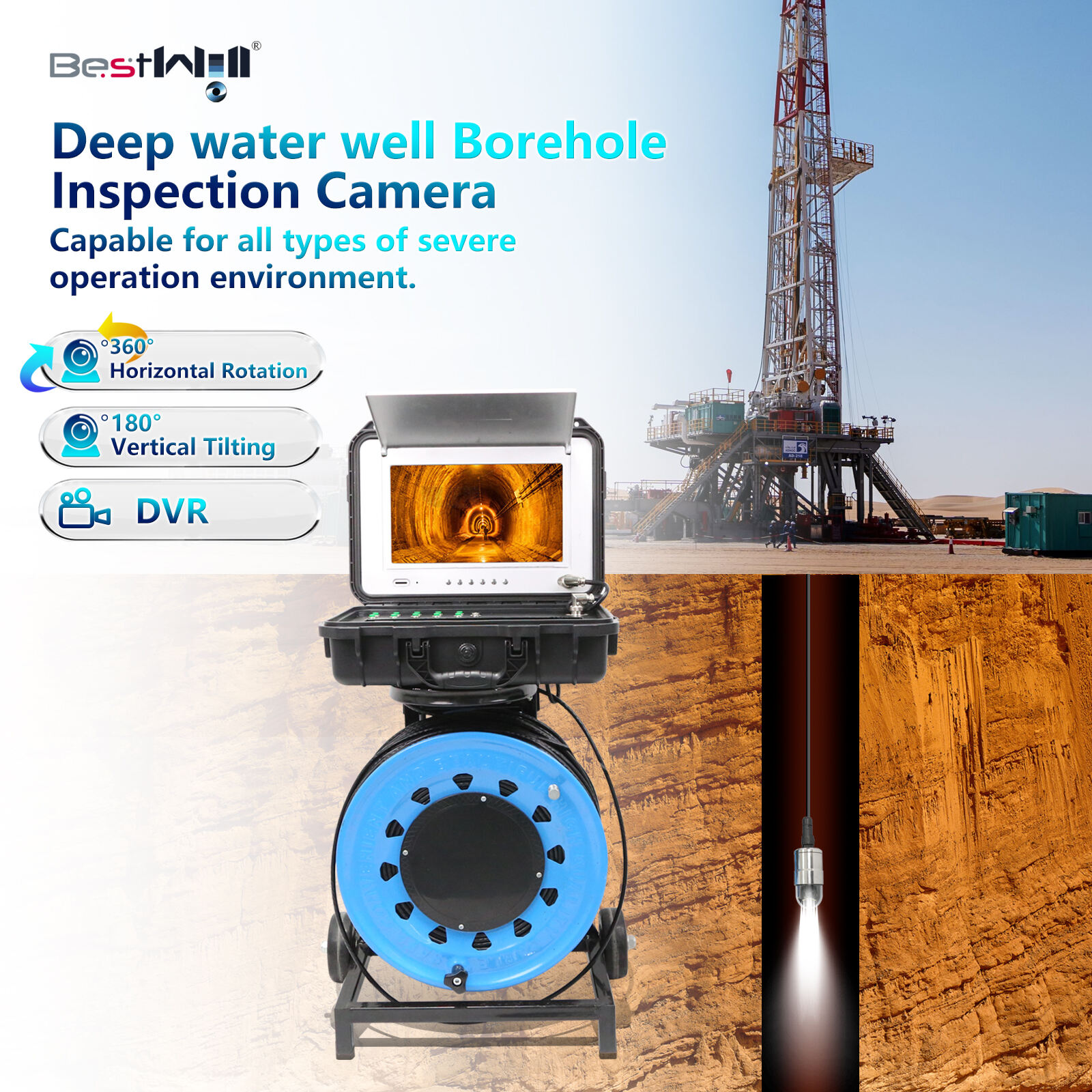 Deep well and deep water detectors are widely used in oil pipeline inspection, marine engineering, underwater archaeological salvage and other fields.