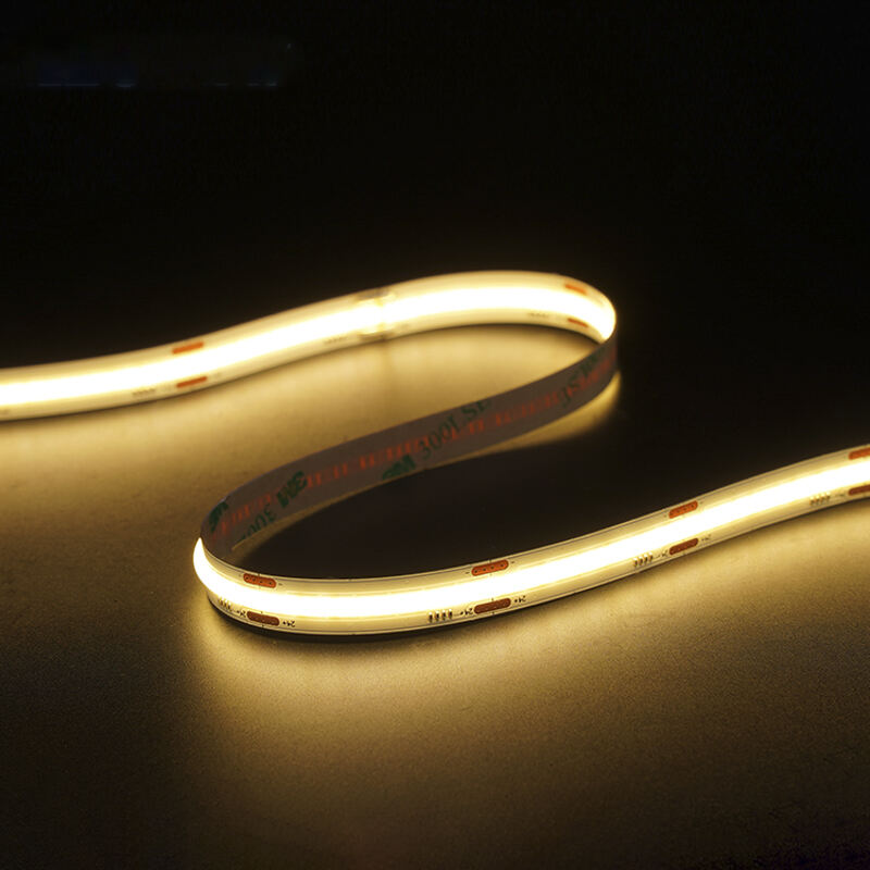 Custom COB DC24V 10MM Width 12W/M IP20 IP65 Dimmable Indoor Decoration Strip Lights Smart Strip Lights for Indoor Decorations