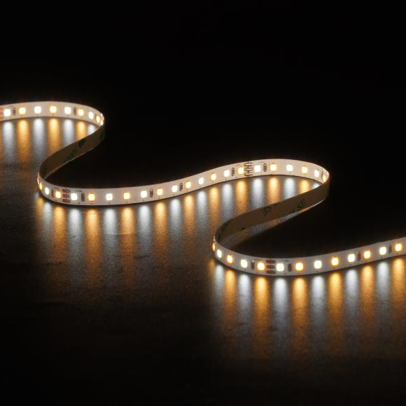 Nastavení CCT 24 V 8 mm SMD2835 120 LED/m pro výkladní skříně/dekorace