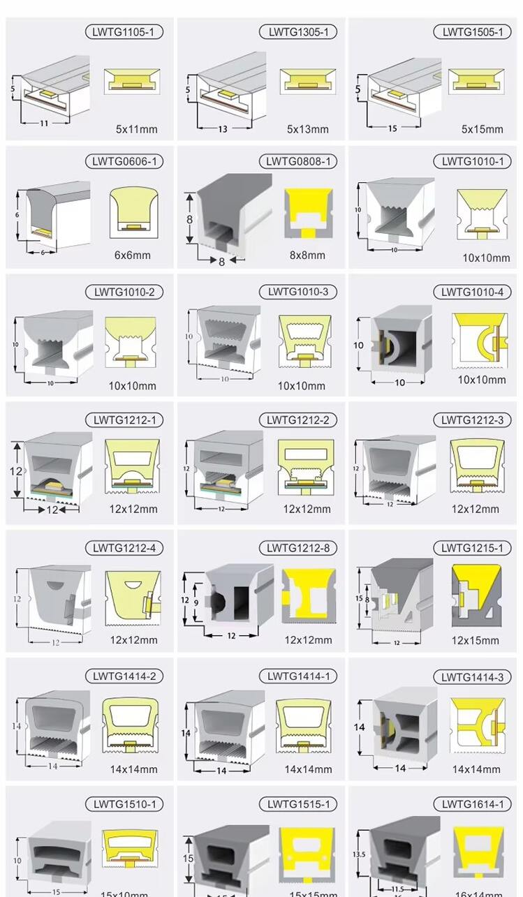 High Quality Led Strip Neon Light Outdoor Waterproof Soft Slim Flexible Dc12v 10mm Neon Tube Silicone Tube manufacture
