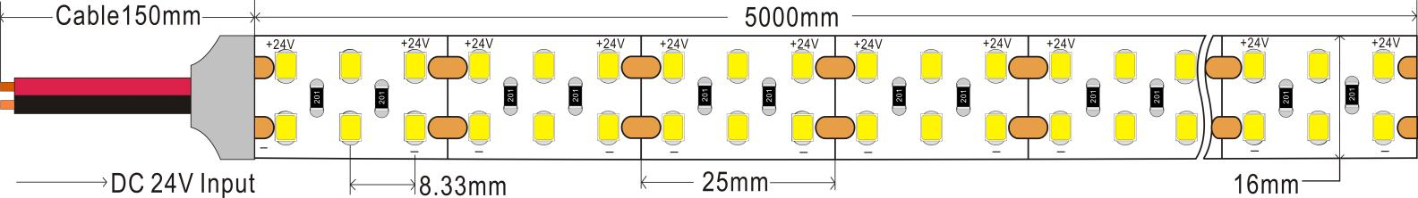 m dc24v 16mm double rows for ceiling-0
