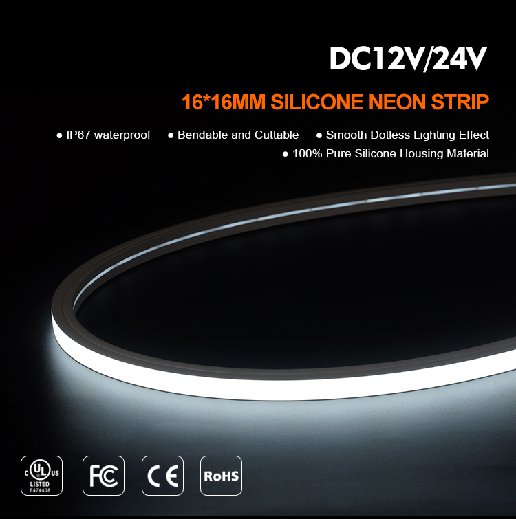 silicone neon flex top view 1616mm lwtg1616 2145-2