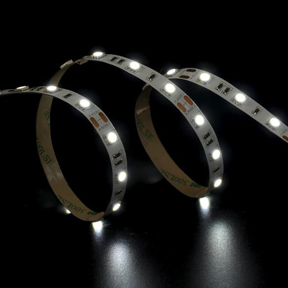 แถบไฟ LED แบบยืดหยุ่น SMD5050 48 ดวง/เมตร แรงดันไฟฟ้าตรง 12 โวลต์ ความกว้าง 10 มม. สีเดียว สำหรับตกแต่ง