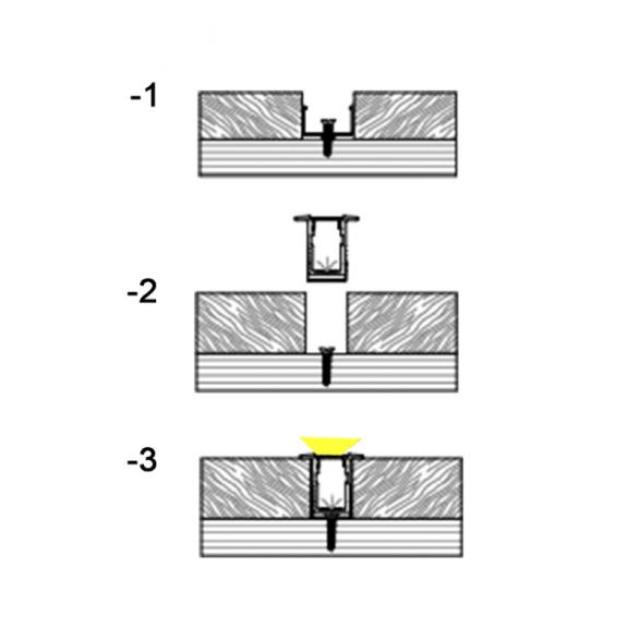 led profile 10212mm lw 1012e75-1