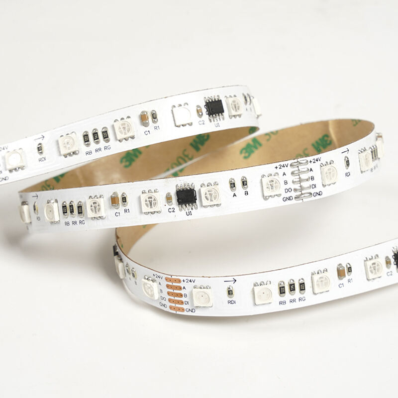 High Quality Indoor Decorative Colorful LED Strip SMD5050 60leds/m 24V 10mm RGB LED Light Strip