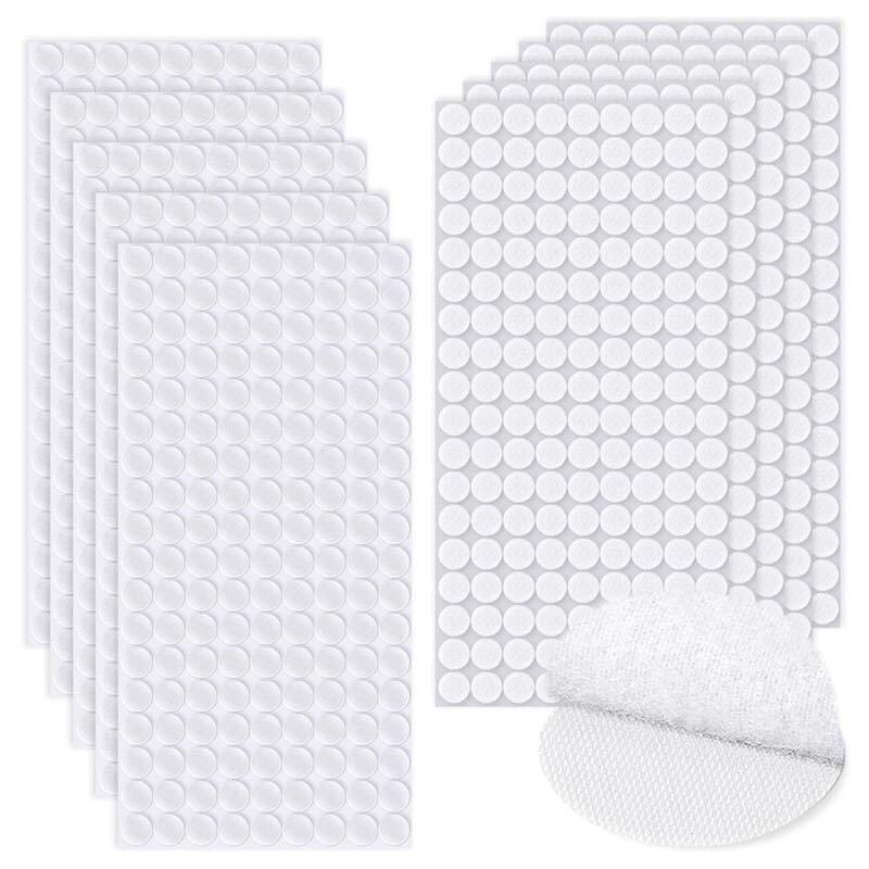 Dünne, transparente Punkte mit Klebstoff, Klettverschluss aus Nylon, durchsichtige Klebestreifen, Befestigung für Schulmaterialien, Lehrerbedarf im Klassenzimmer