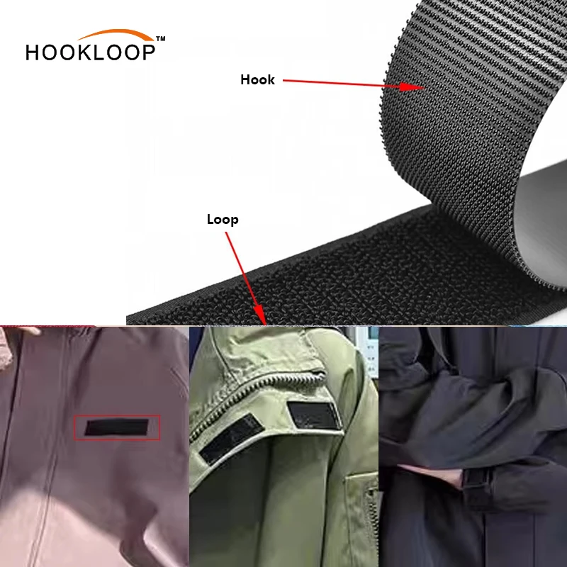 Sömnad på krok- och loopband Lätt att sy Mycket greppfäste Ej klistrade låsbara band Krok- och loopband för kläder