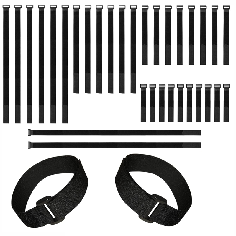 Hochwertige, wiederverwendbare Nylon-Klettverschluss-Kabelbinder mit individuellem Logo – Schnellverschluss-Schnalle zum Bündeln