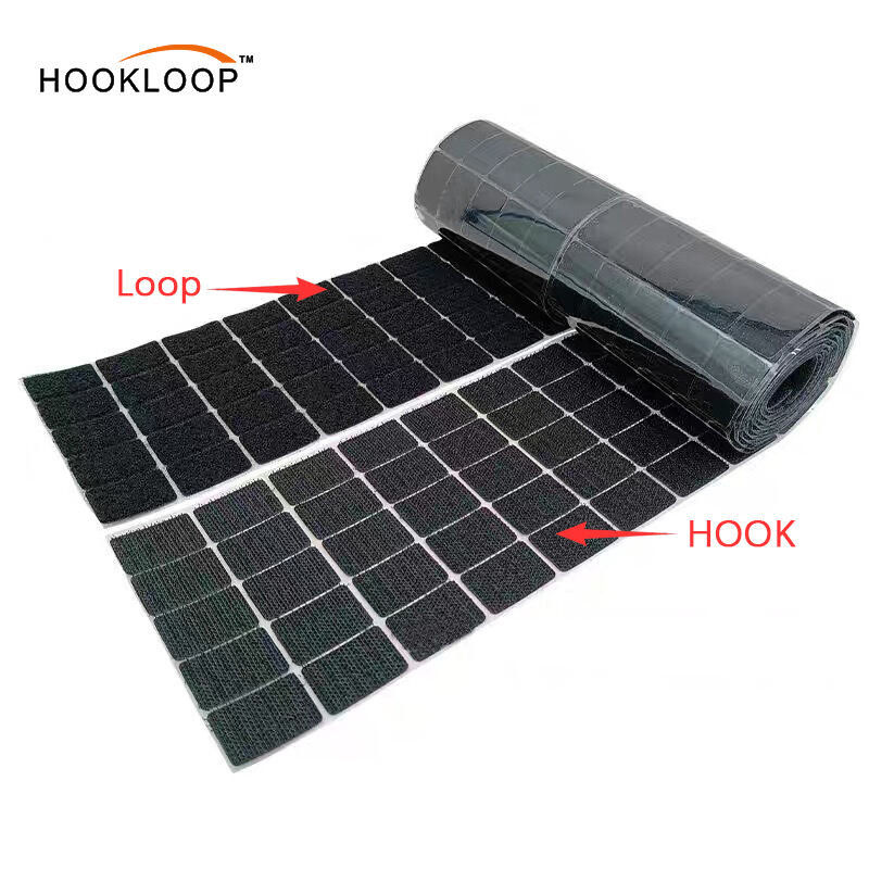 Factory Price Self-adhesive Hook and Loop Fastener Tape Squares Nylon Sticky Back Strips for Art Projects and School Supplies