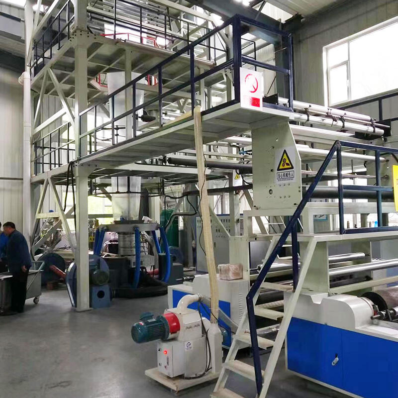 Super-speed full-automatic stretch film production line