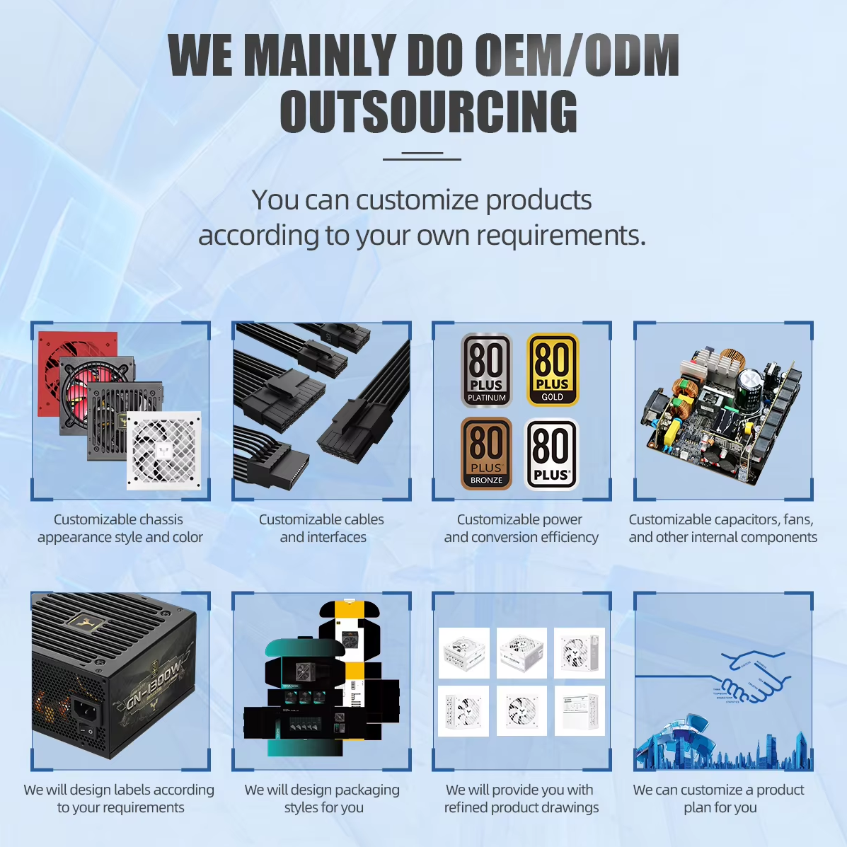 80Plus Bronze BF-650W Full modular PC power supply ATX power supply for Server