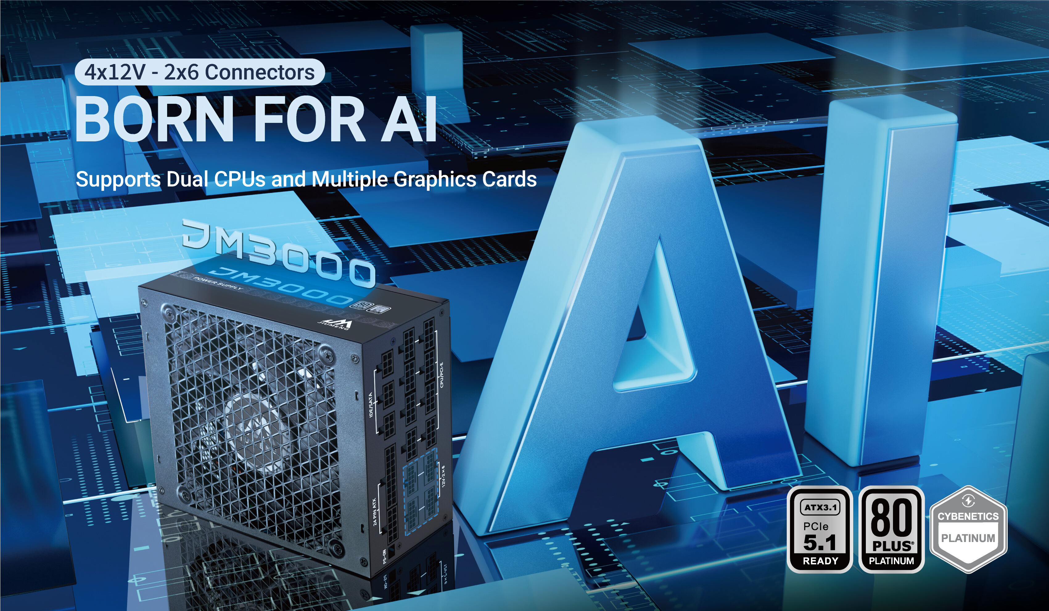 AI3000W 80Plus Platinum OEM ODM PC Power Supply New Arrivial