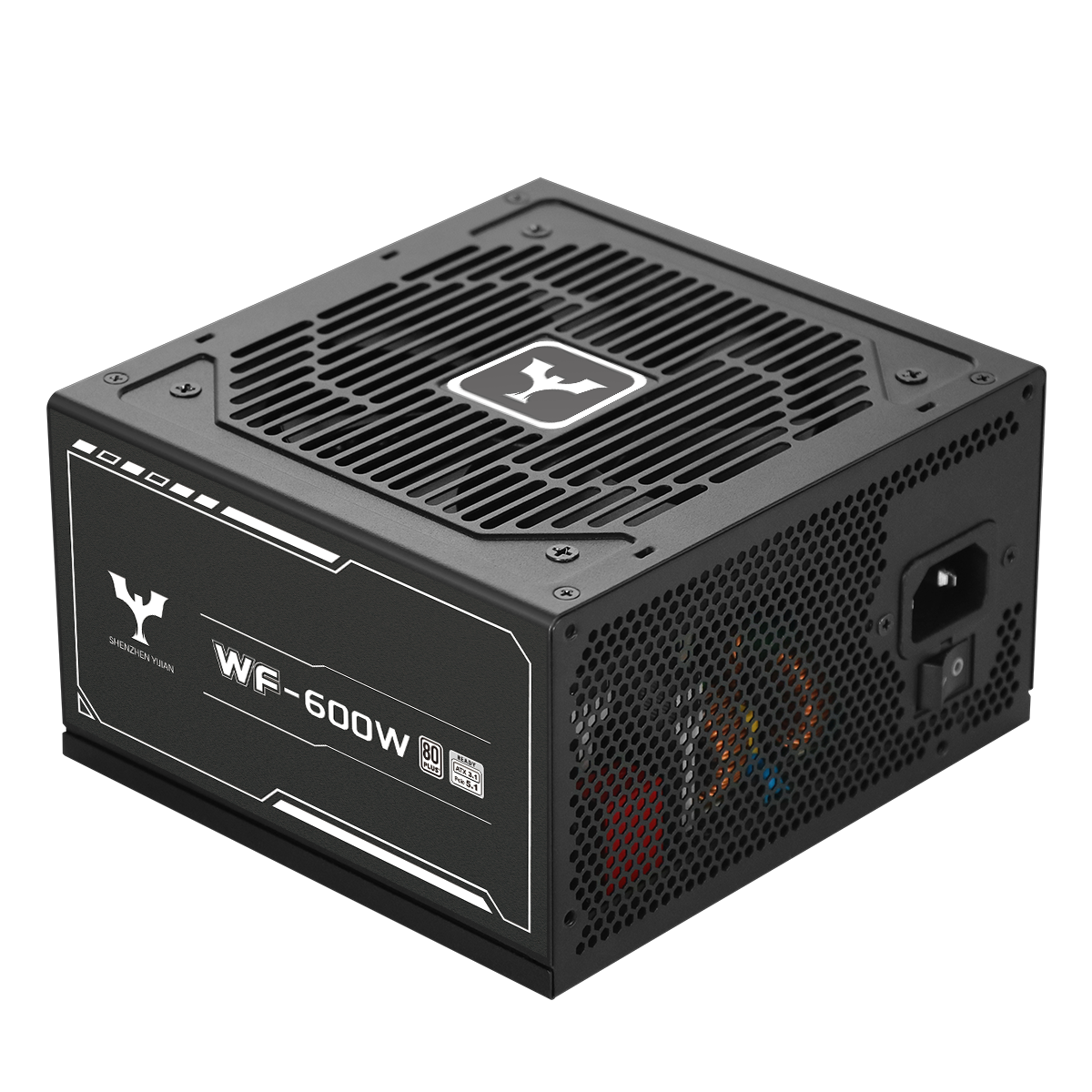 80Plus White WF-600W หน่วยจ่ายไฟแบบโมดูลเต็มสำหรับพีซี เครื่องจ่ายไฟเดสก์ท็อปสำหรับแชสซี
