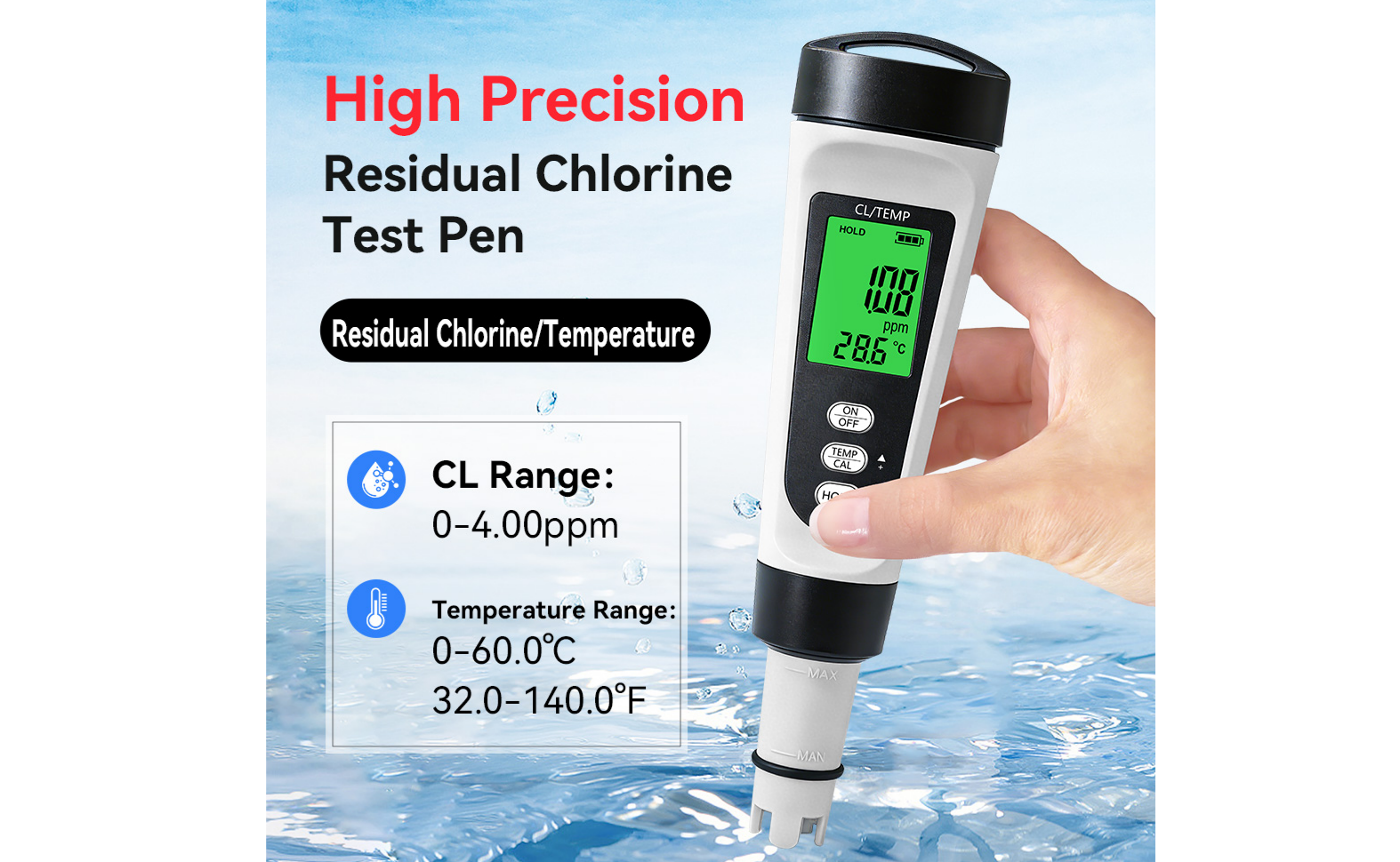High Precision Residual Chlorine Test Pen: Your All-in-One Solution for Water Safety Monitoring