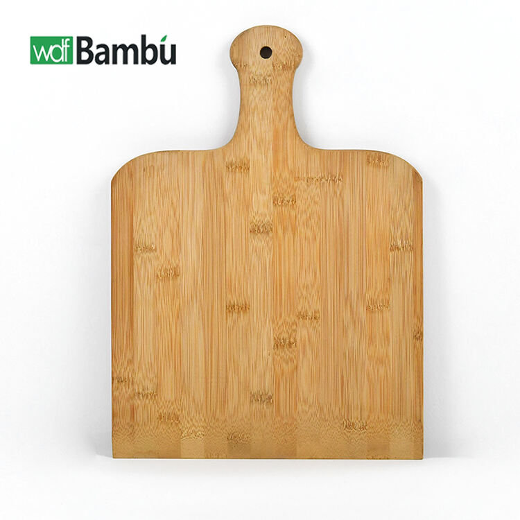 WDF High Quality OEM/ODM Wooden Pizza Shovel Paddle Charcuterie Board Natural Bamboo Pizza Peel With Handle