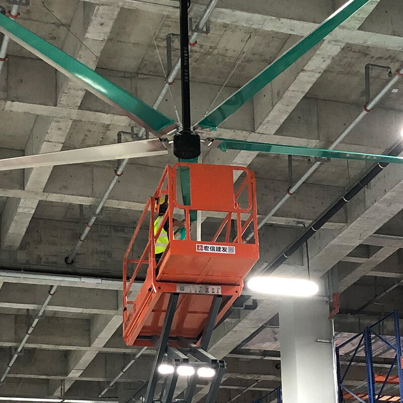 Dawang engineers install warehouse used hvls fan