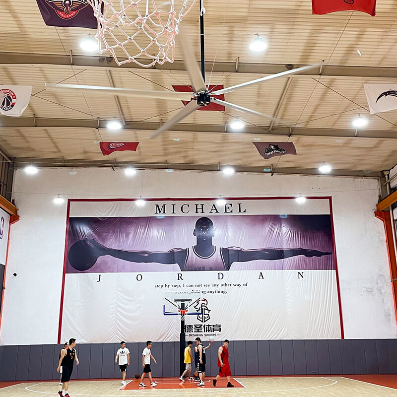 Basketbal speel onder 'n hvls-fan gym is meer genietbaar - Desheng Sport