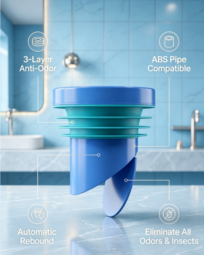 3-Layer Odor-Proof Toilet Flange Seal | Leak-Proof Universal Fit