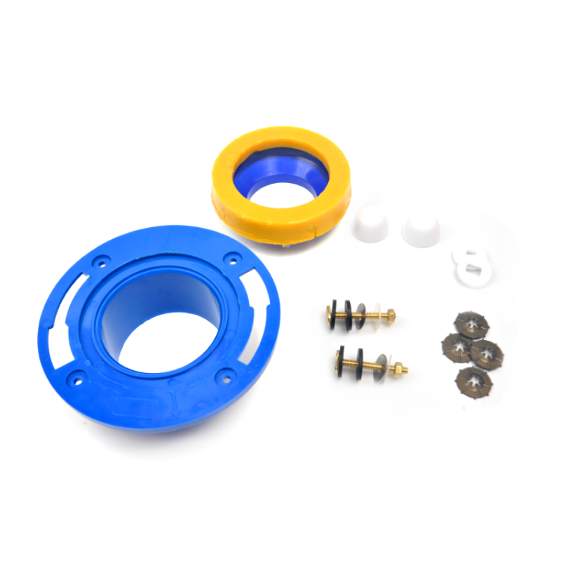 Toilet Wax Ring & Flange Kit | Complete Installation Set with Screws | Universal Fit