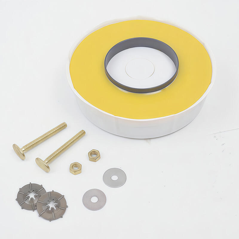 Kit Anello di Cera per Wc Extra Spesso con Flangia e Bulloni – Adattamento Universale per Tubi da 3″/4″