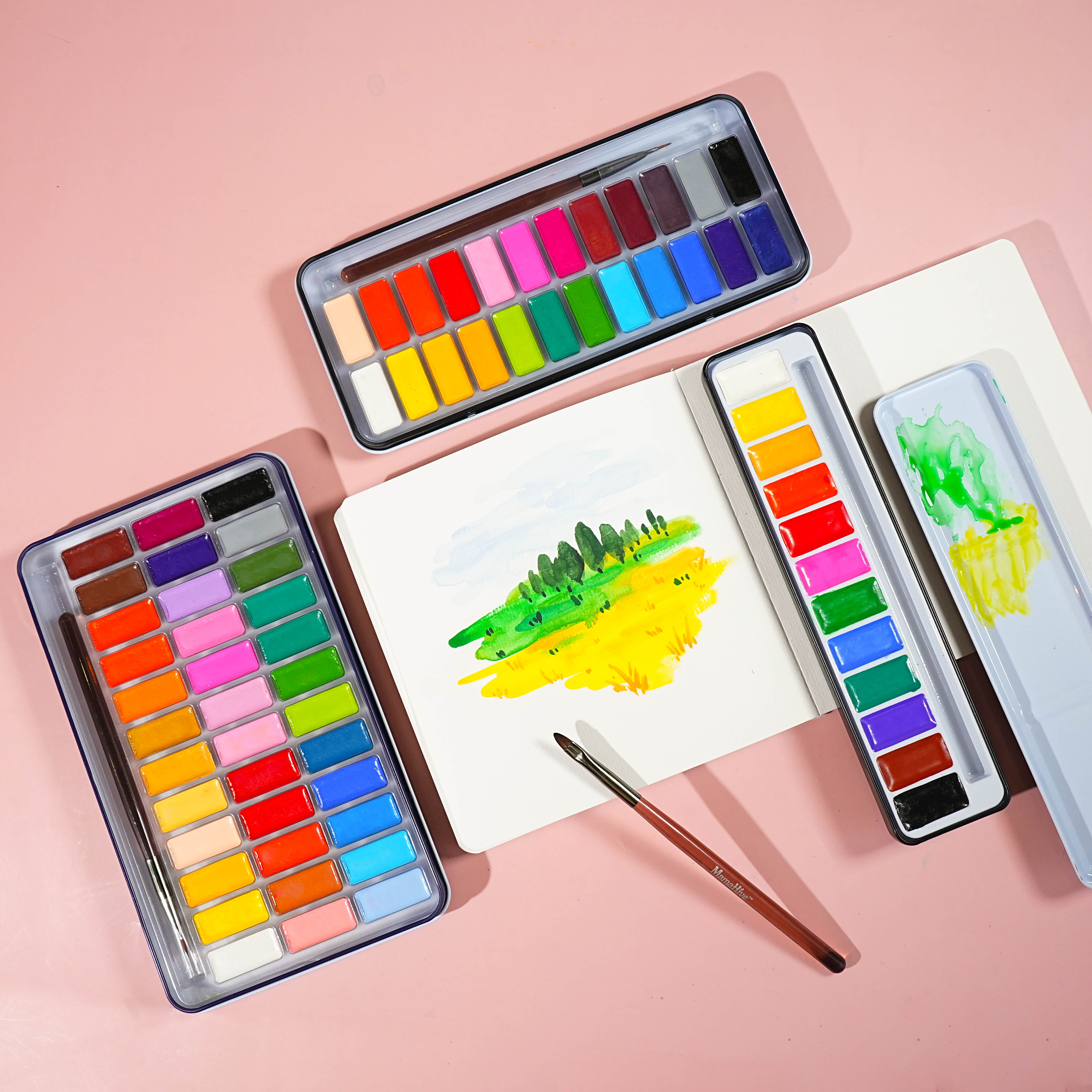 パール光沢水彩絵の具およびプレミアムアートボックス｜ポエジーエ