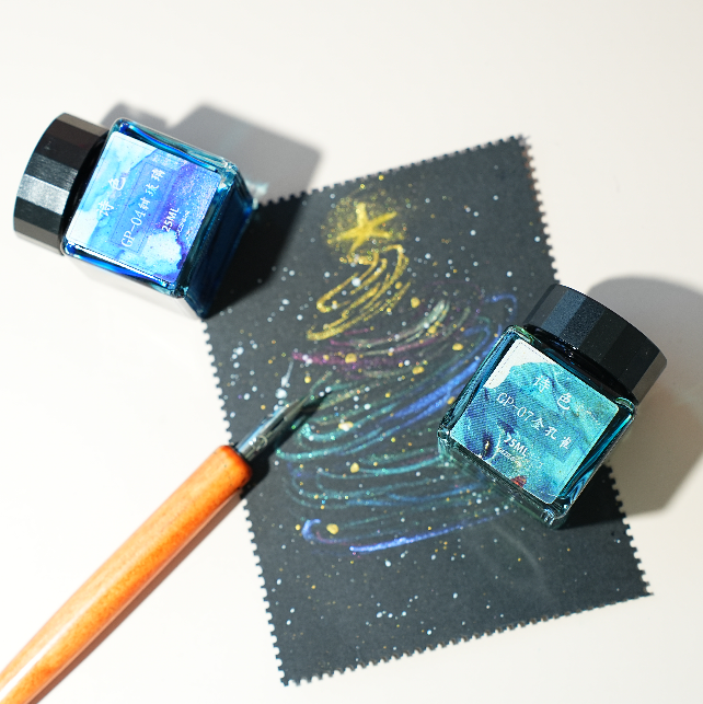 What gold powder inks meet art studio bulk needs?