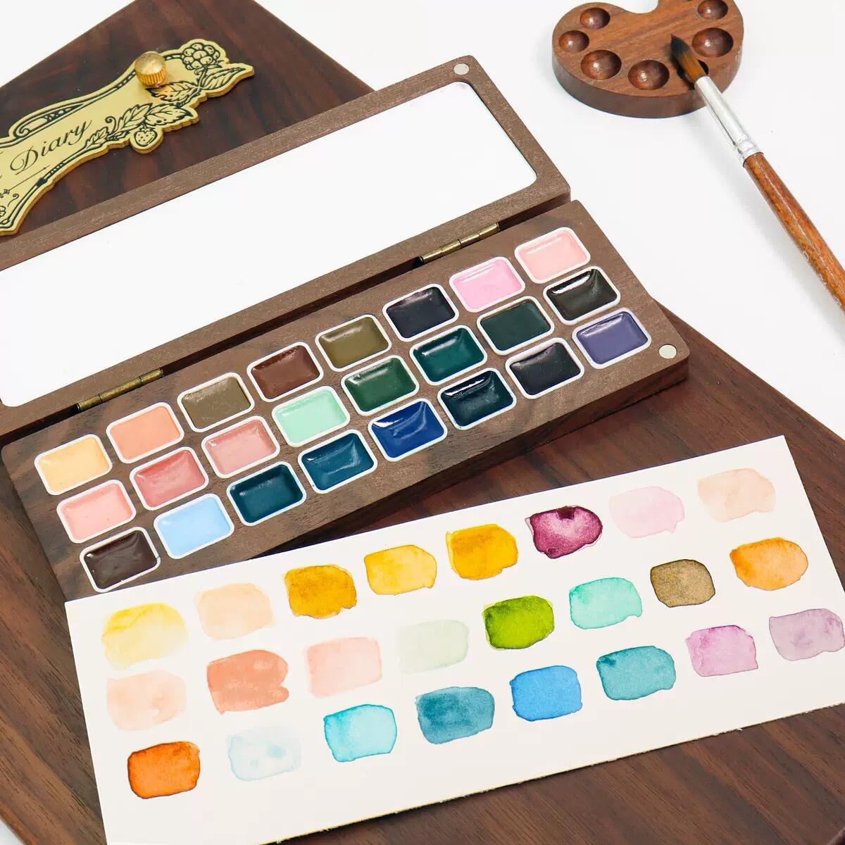Wooden Box 24 colors walnut