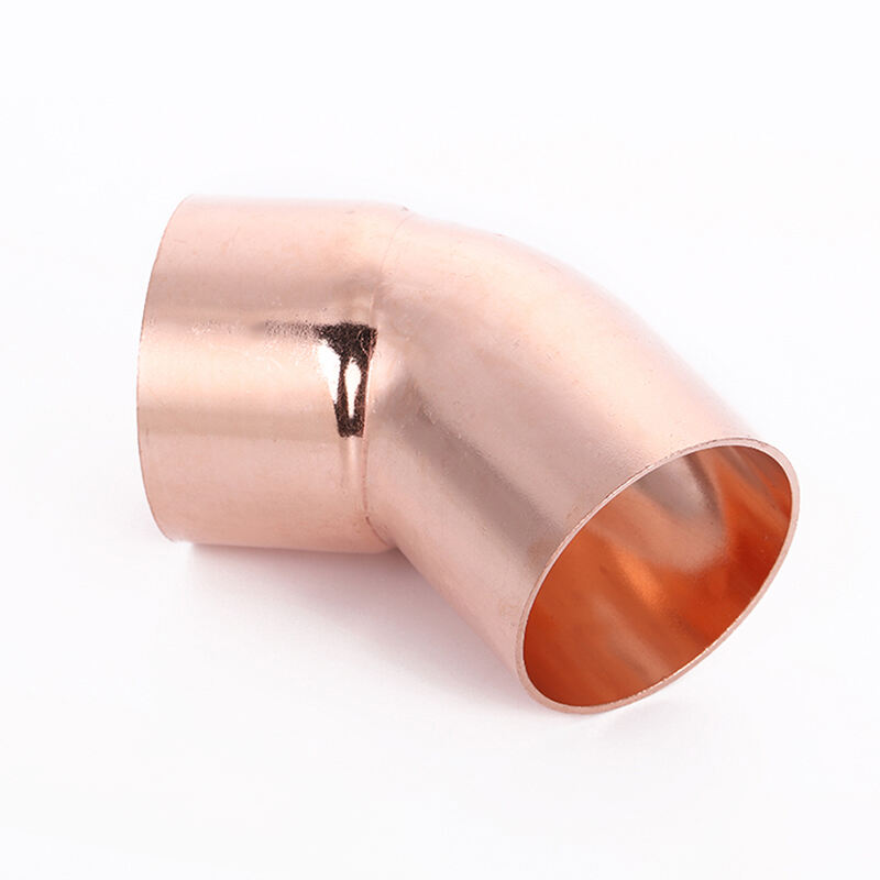 copper welding fitting 45 elbow