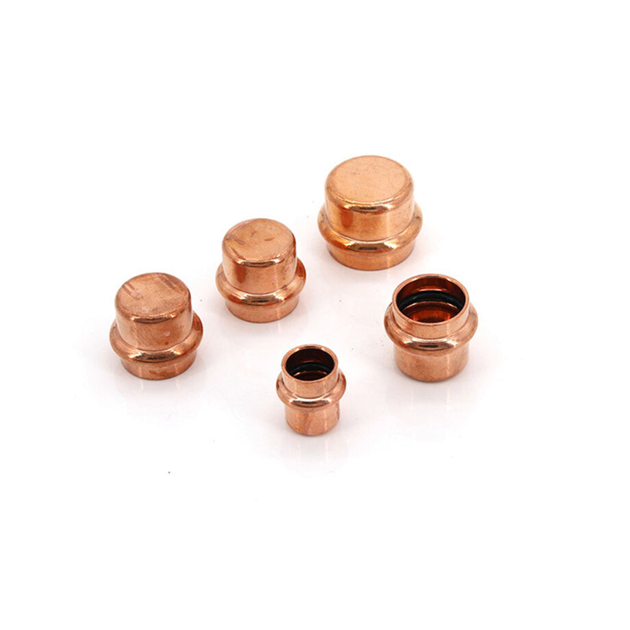 copper v press fitting stop end