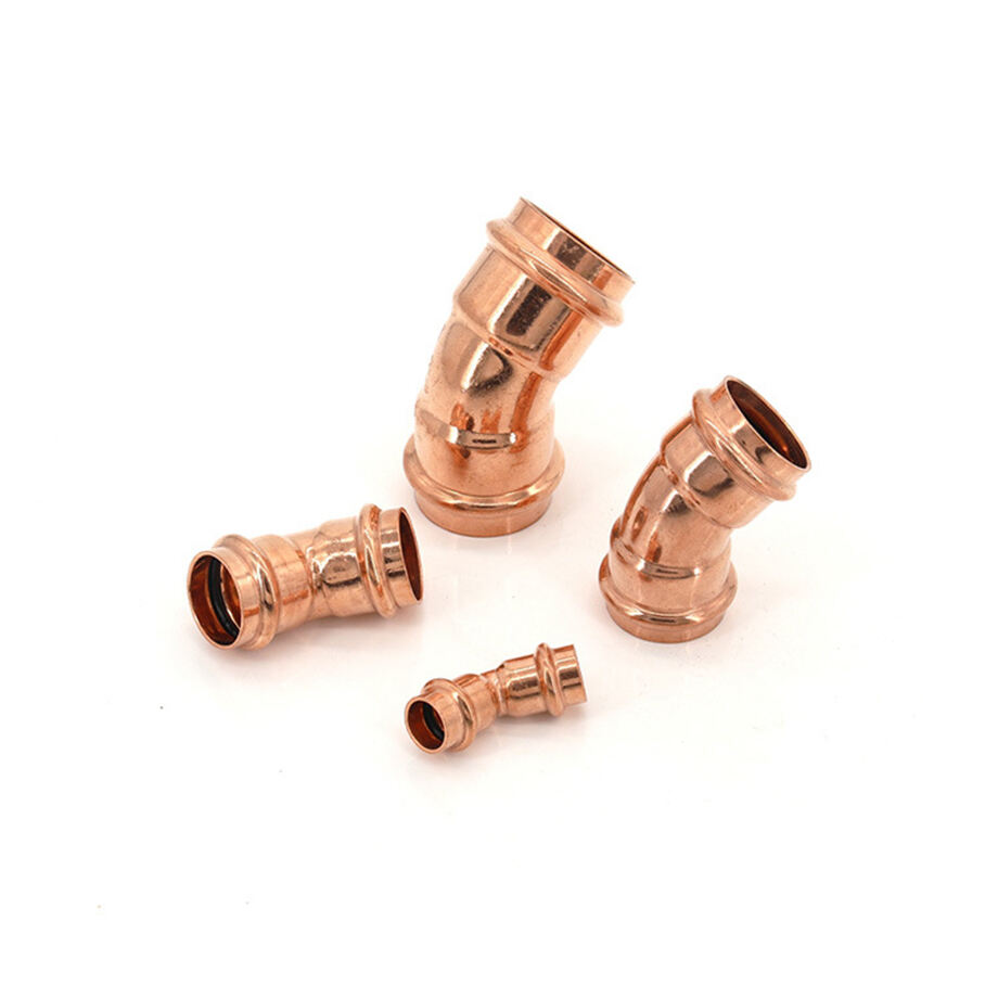 Copper V-Press Fitting 45 elbow