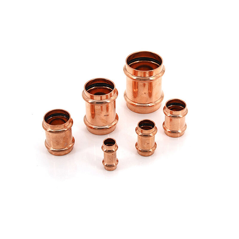 Copper press fitting slip coupling