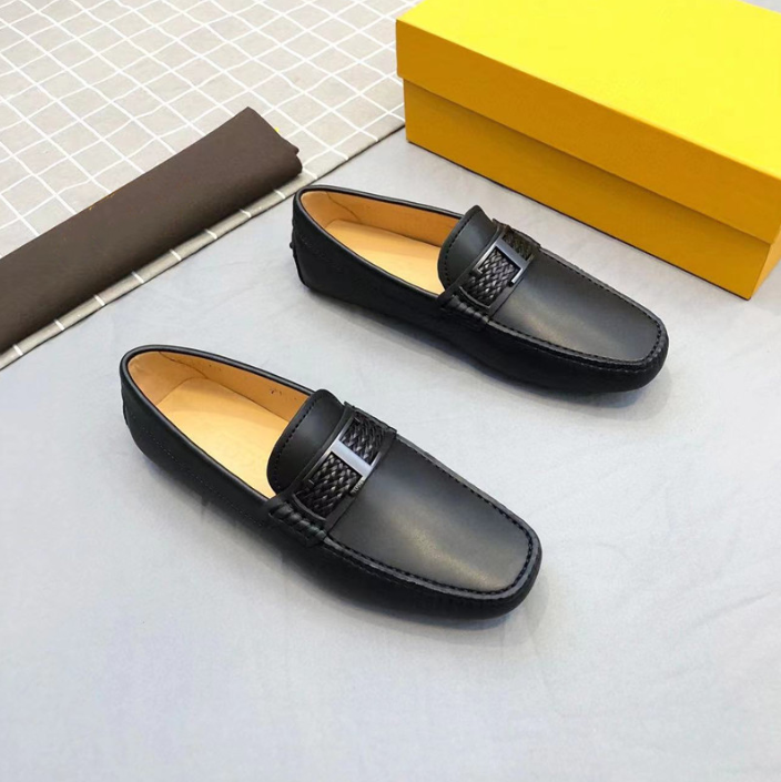 Men's luxury genuine leather top layer cowhide new breathable men's formal casual leather shoes