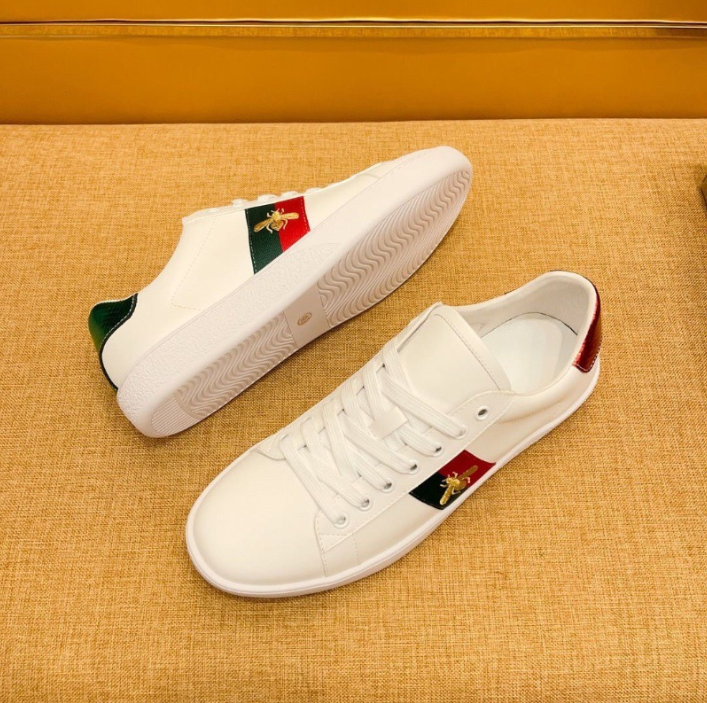 New style little bee men's shoes luxury white shoes high-end versatile couple casual shoes cool sneakers